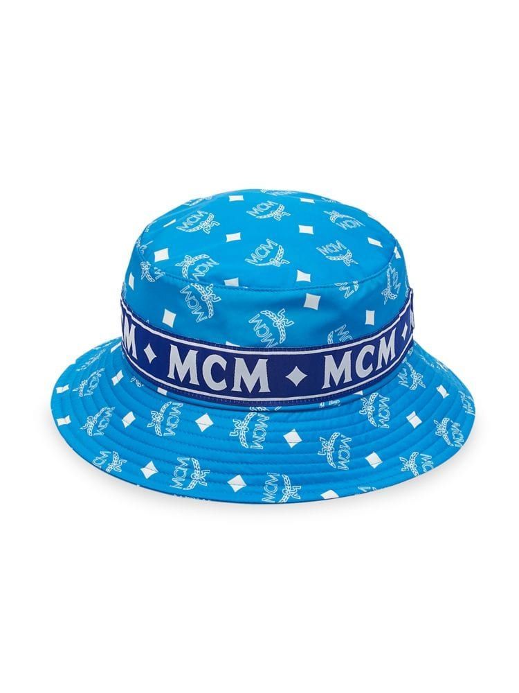 Valkoinen Logo Nylon Bucket Collection MCM Hat