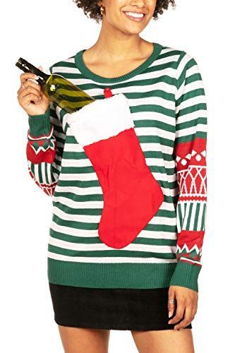 Škaredý vianočný sveter s priloženou pančuchou