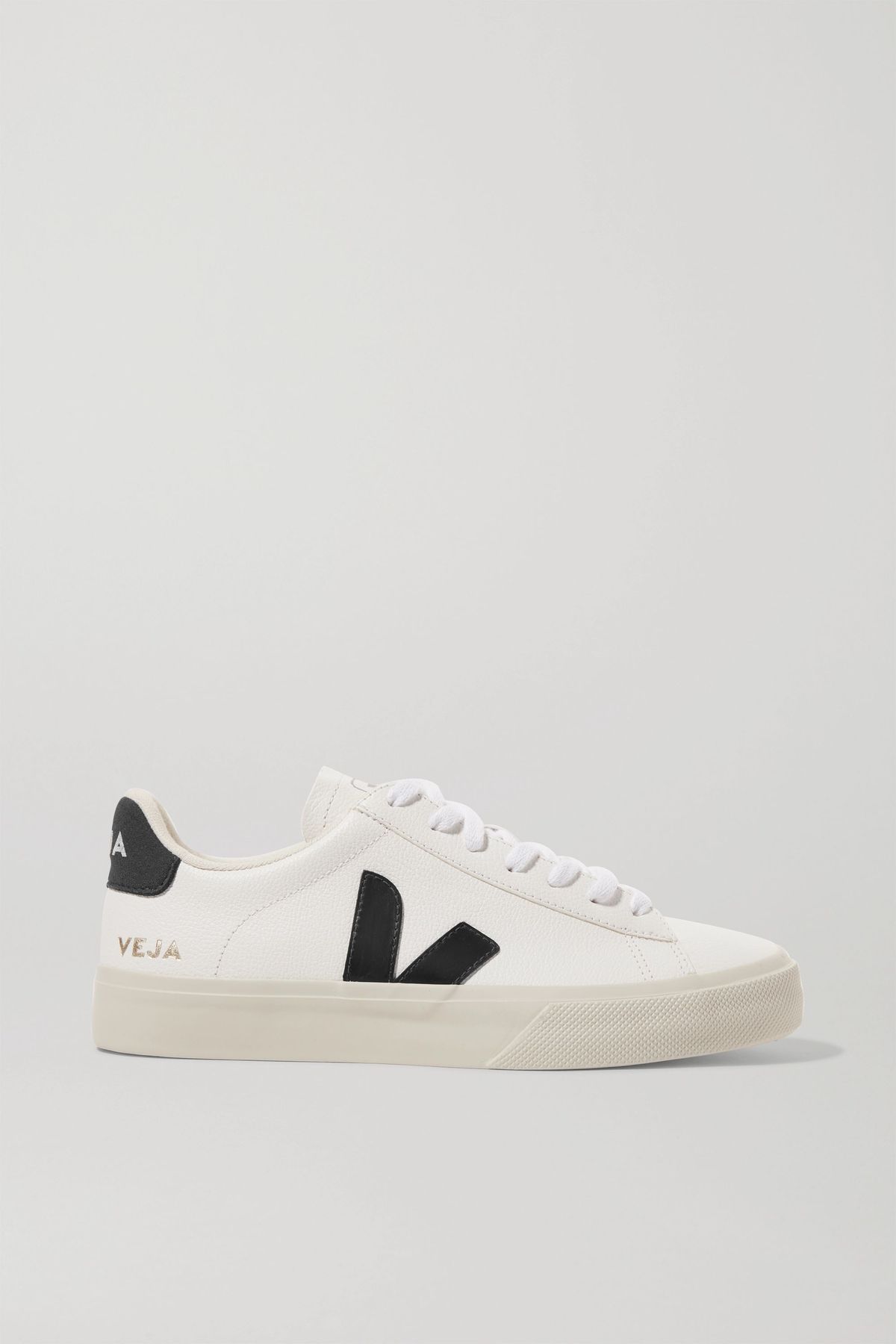 Campo Sustainable Textured-Leather White Trainers