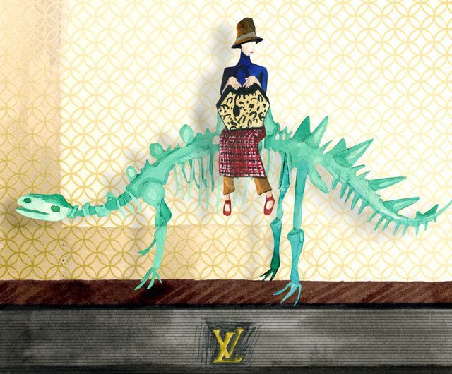 Exclusivo: Louis Vuitton faz exibições de dinossauros