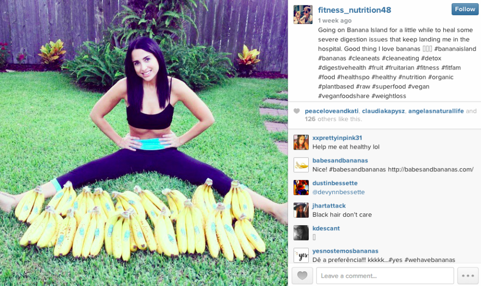 Dette sinnssyke Instagram-dietten innebærer å spise 30 bananer om dagen