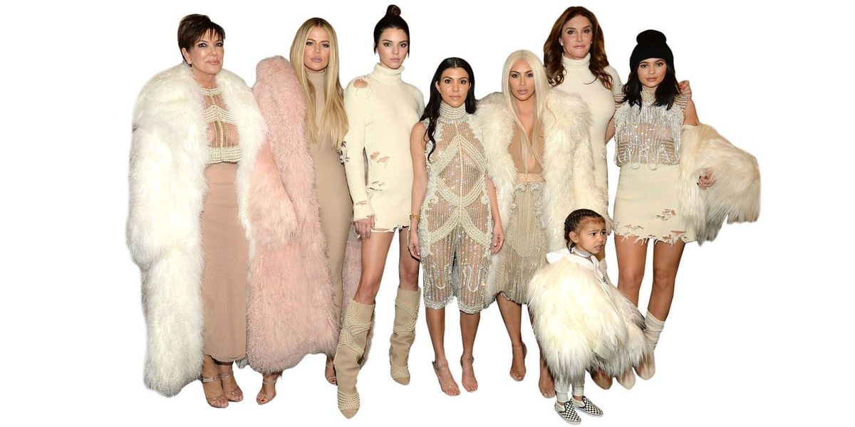Toute la famille Kardashian en Balmain au défilé Yeezy Saison 3