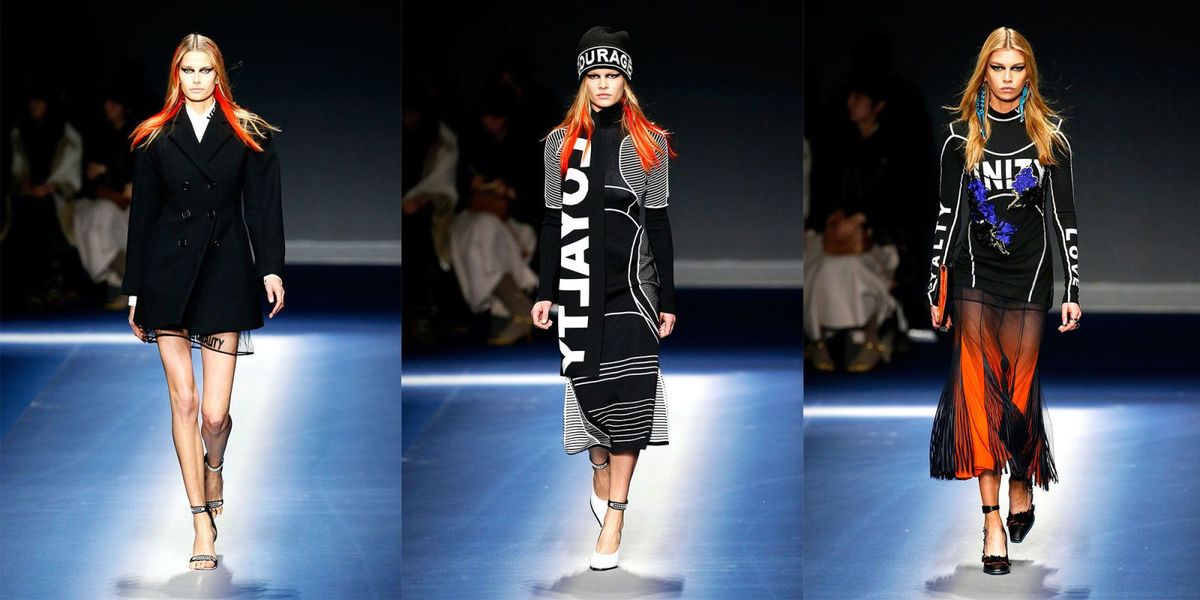 В Versace Донателла дает слова, которыми нужно жить, и слова, которые нужно носить
