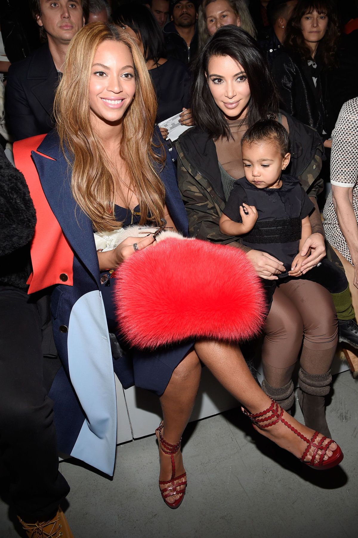 Beyoncé et Kim Kardashian au défilé Kanye West x Adidas