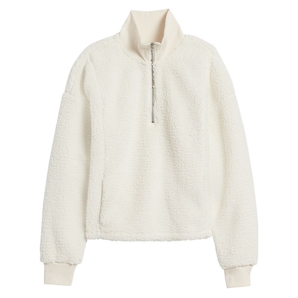 Sherpa Fleece Zip-Up pulover