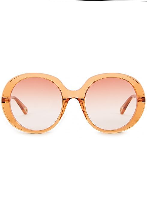 hloja, estere oranža ovāla rāmja saulesbrilles £ 22500, sievietes