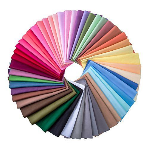 Cuadrados mixtos de algodón patchwork multicolor de 50 piezas