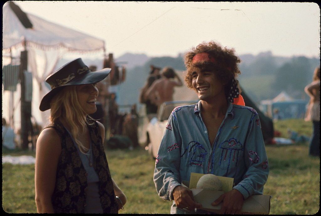 Les festivaliers à Woodstock